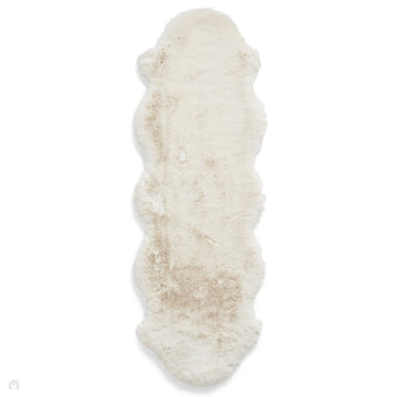 Super Teddy Super Soft Plush Hi Pile Silky Faux Fur Shaggy Sheepskin Ivory Double/Runner-Think Rugs-Rug Love - The Most Loved Rug Store